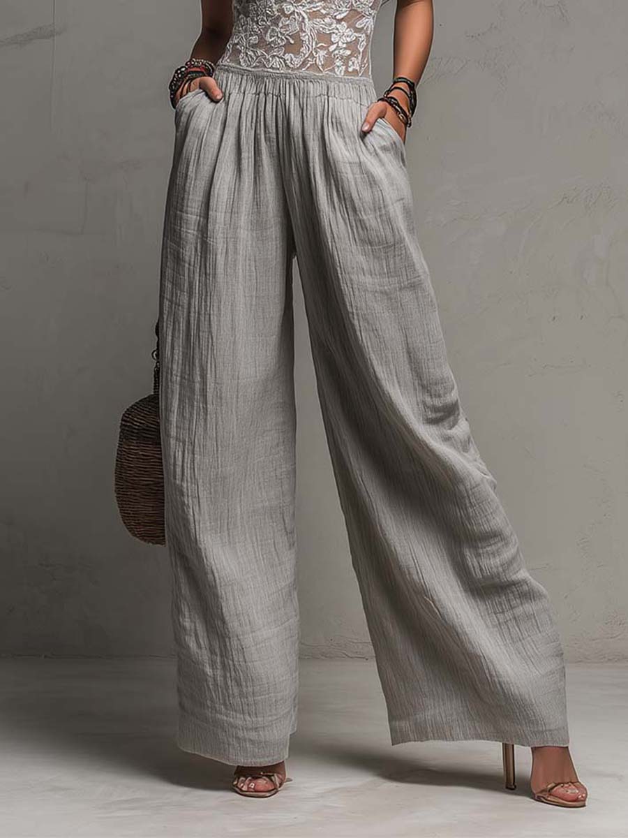Women's Lace Bodice Wide Leg Jumpsuit, Sweetheart Neckline