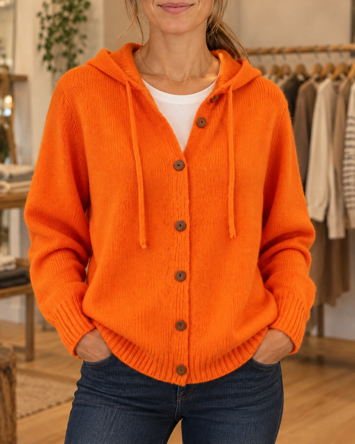 Nyla - Hooded Knit Cardigan