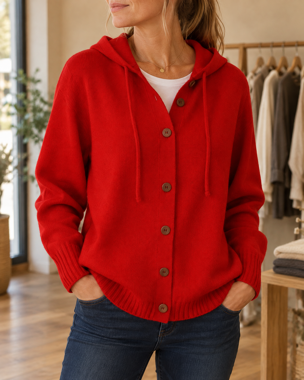 Nyla - Hooded Knit Cardigan