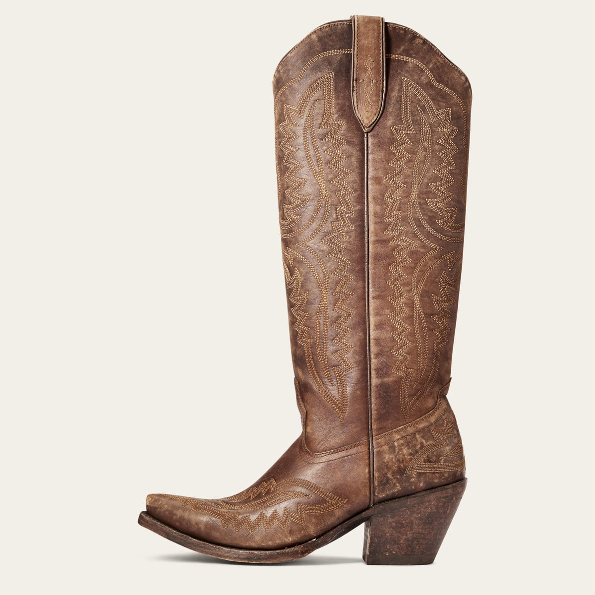 Women's Embroidered Cowboy Boots, Pointed Toe Low Heel