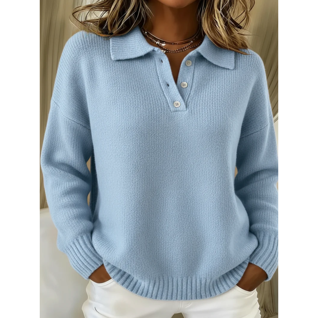 Lyra – Soft Polo Sweater