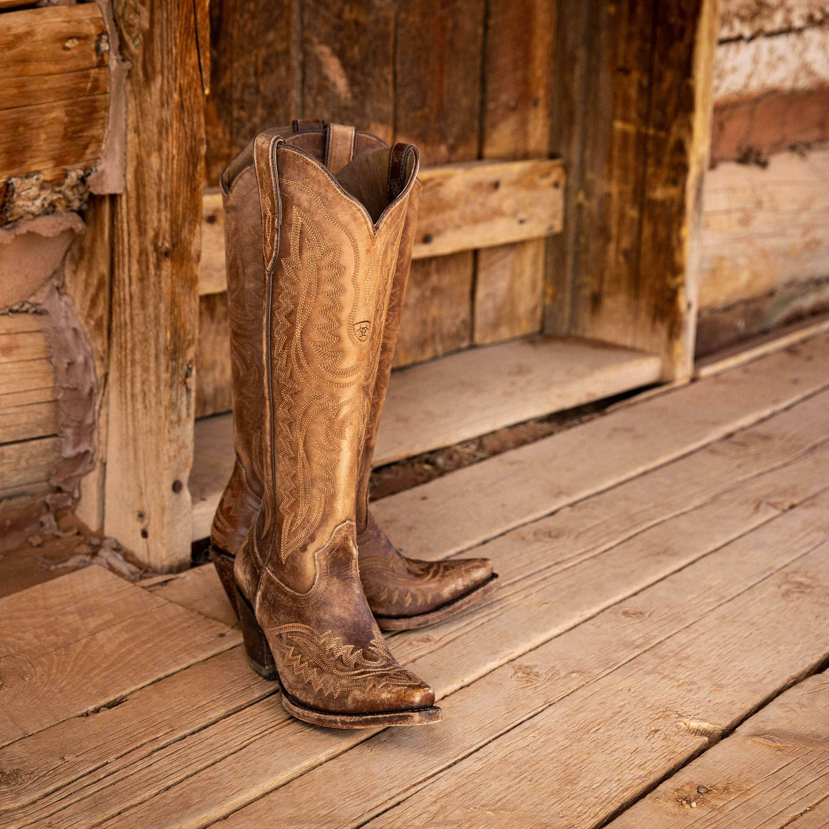 Women's Embroidered Cowboy Boots, Pointed Toe Low Heel