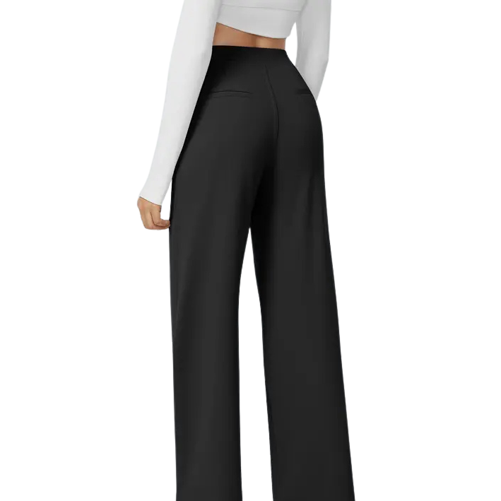 Women's Wide Leg Pants, High Waist Tailored Full Length