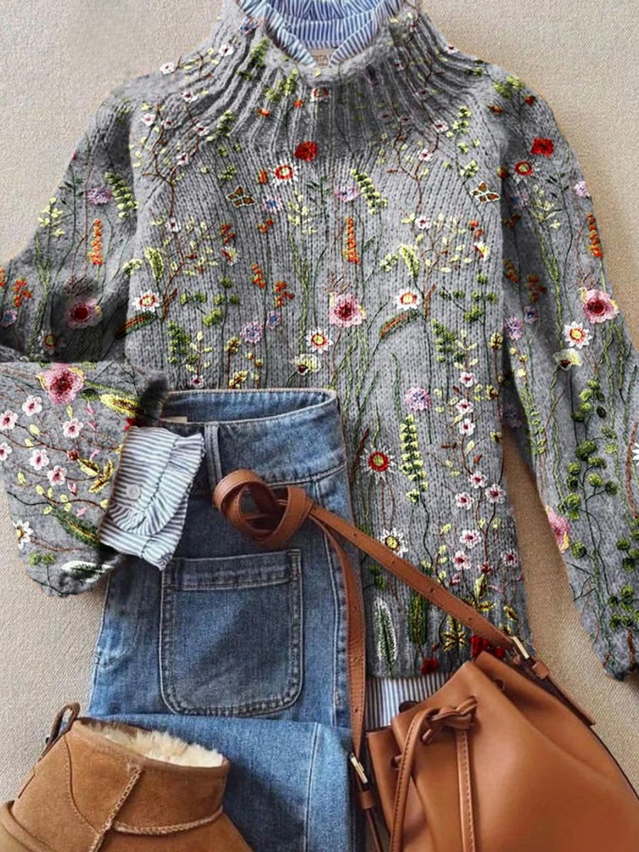 Abigail vintage floral sweater