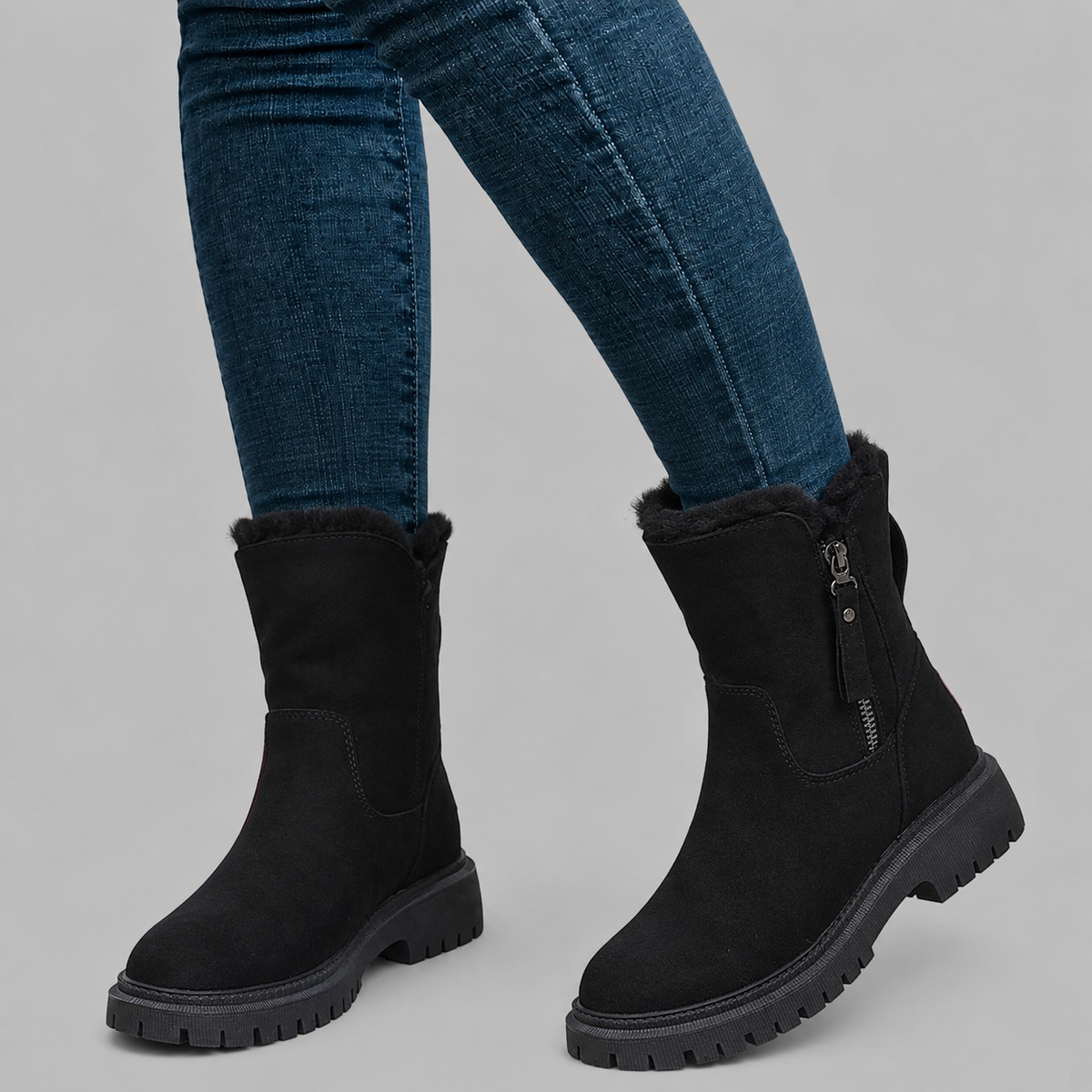 Women's Warm Fur Waterproof Winter Boots