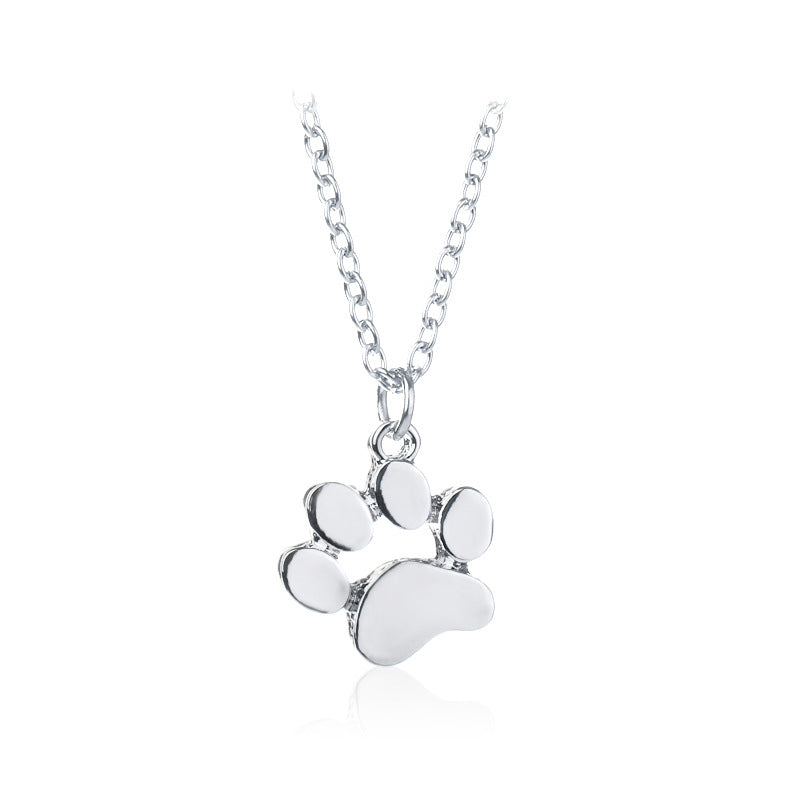 Elegant Silver Paw Necklace – Stainless Steel