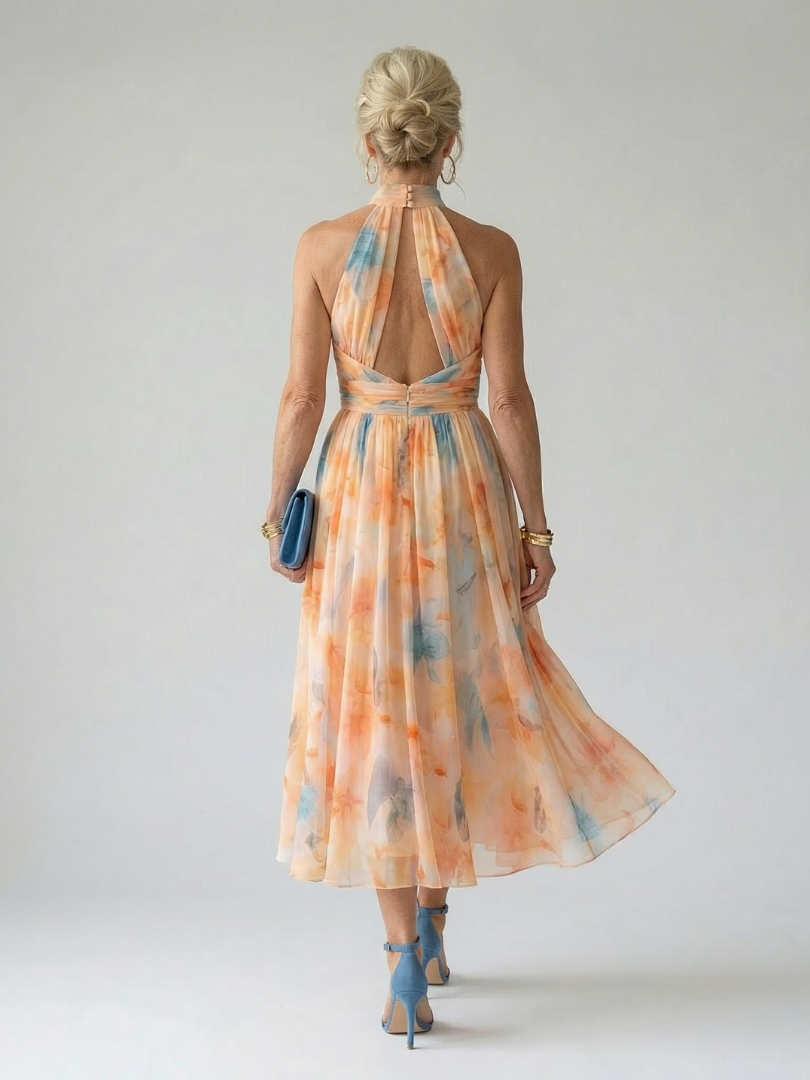 Violet™ | Soft Halter Midi Dress