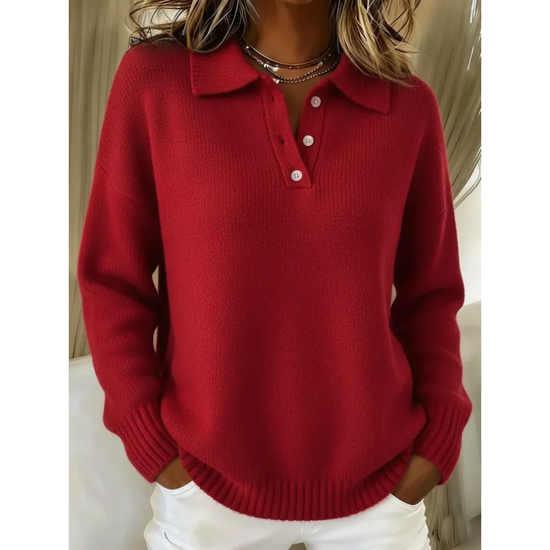 Lyra – Soft Polo Sweater