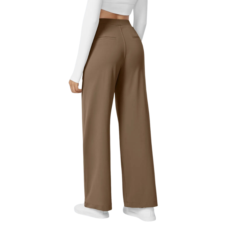 Women's Wide Leg Pants, High Waist Tailored Full Length