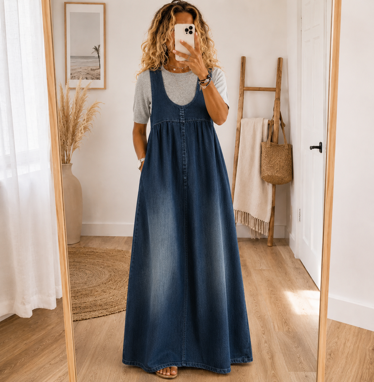 Kendra Denim Maxi Dress
