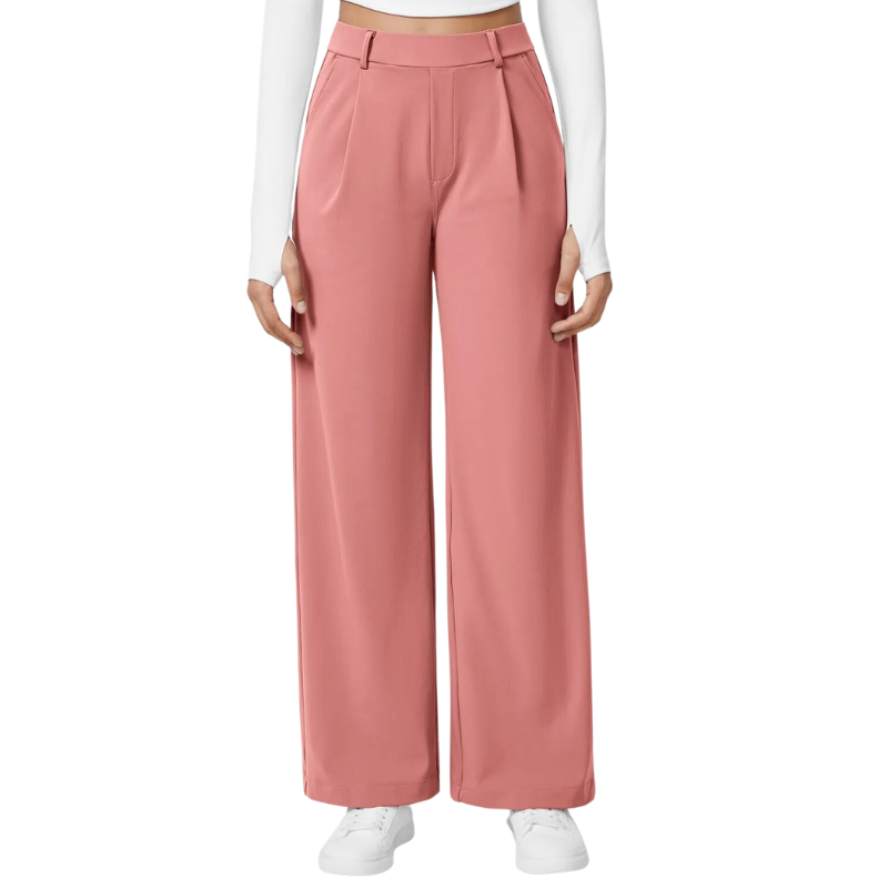 Women's Wide Leg Pants, High Waist Tailored Full Length