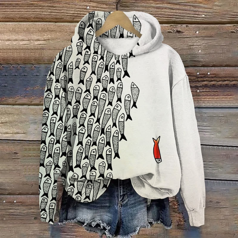 Rosalie | Fish Print Hoodie