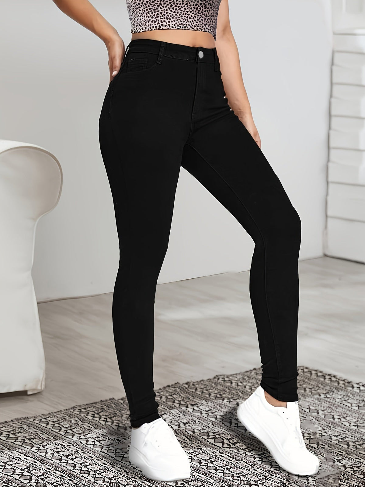 Women's Skinny Jeans, High Waist Ankle Length Slim Fit