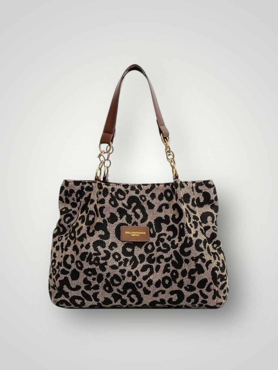 Elara Leopard Tote Bag