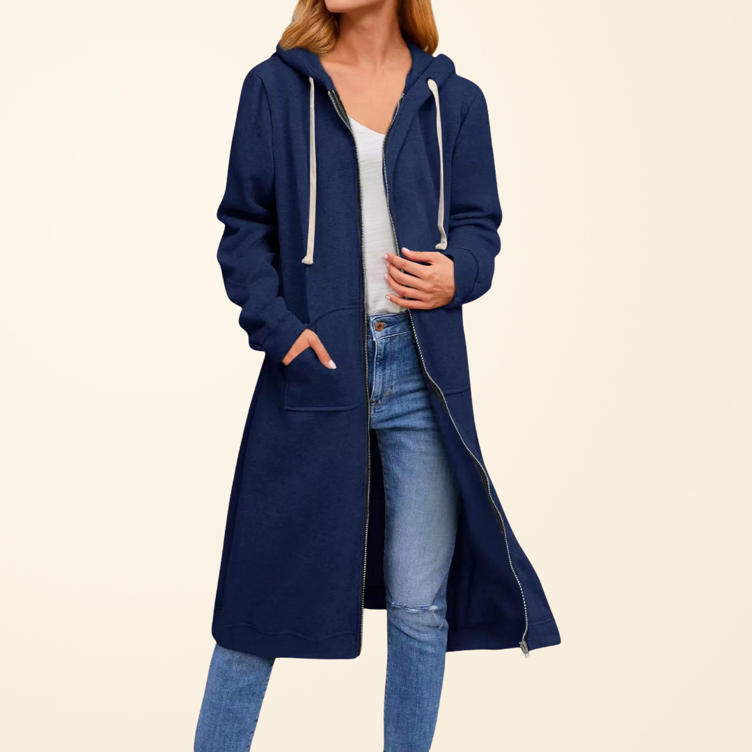 Madelyn - Relaxed Zip-Up Longline Cardigan