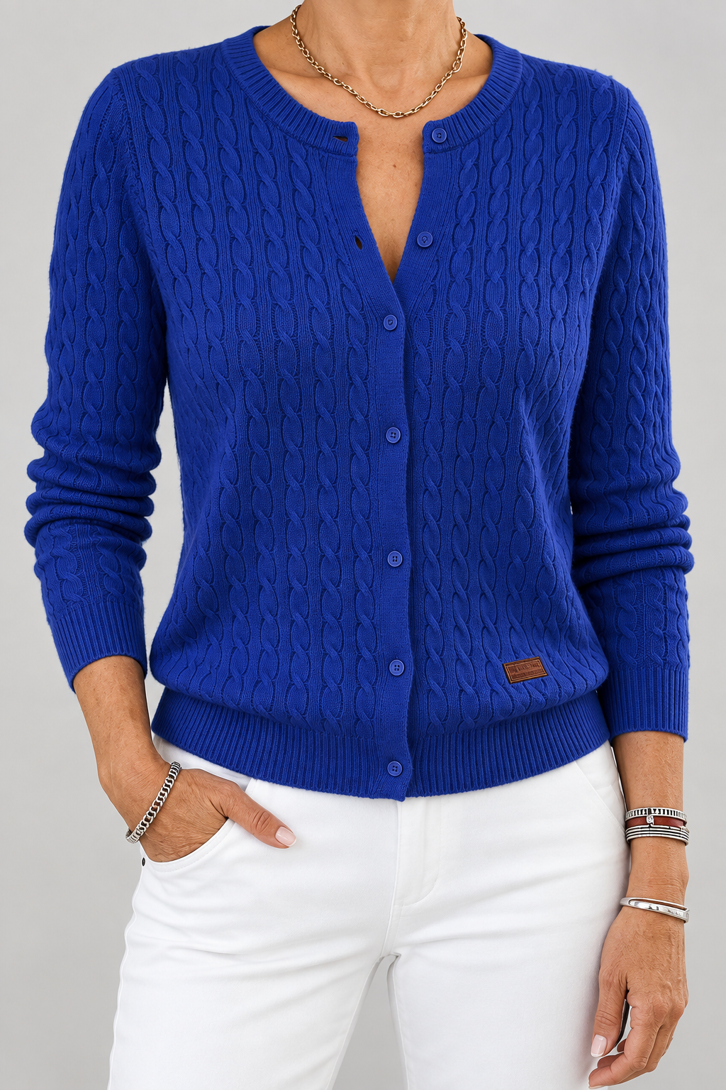 Tilde | Cable-Knit Button Cardigan