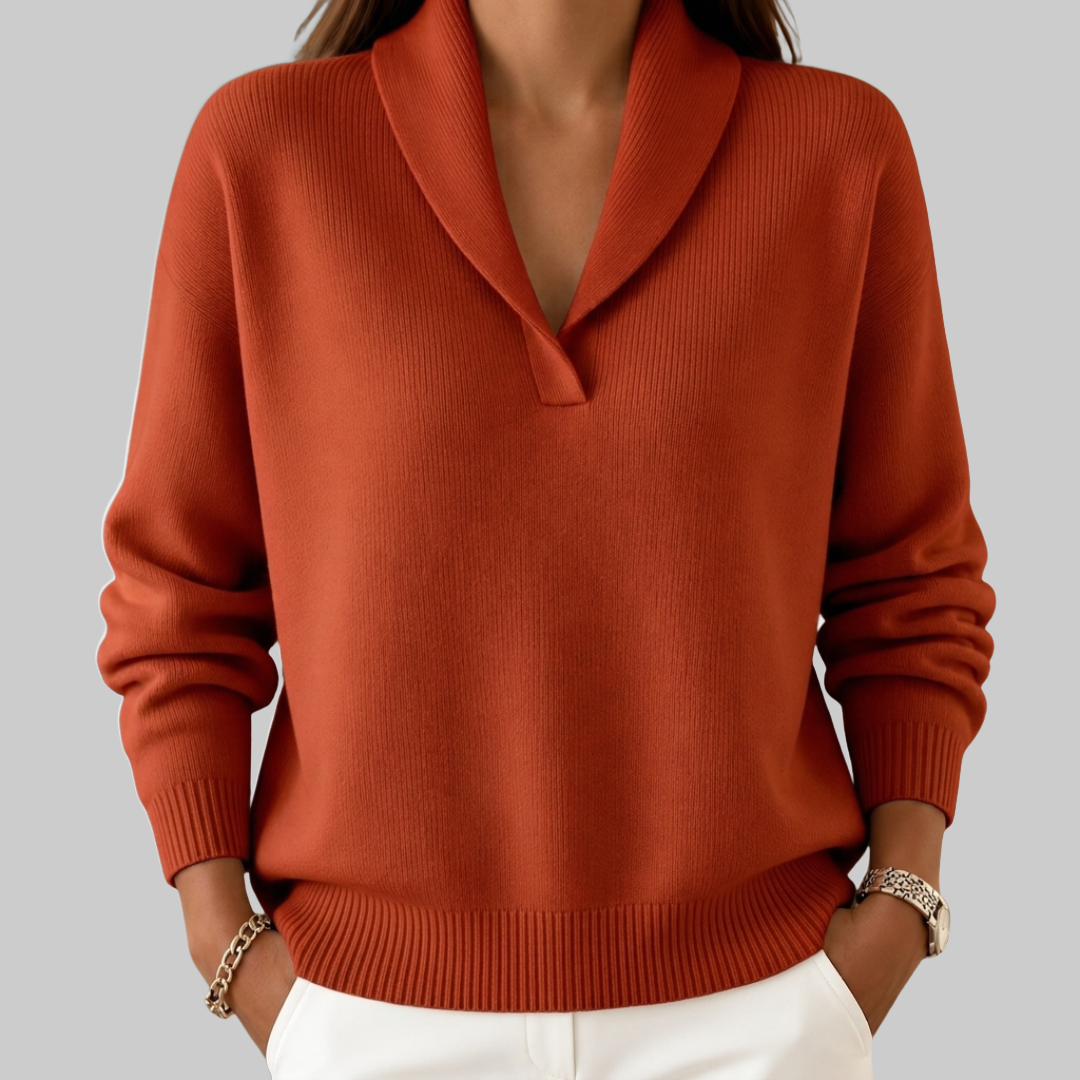 Dianna Relaxed V-Neck Sweater