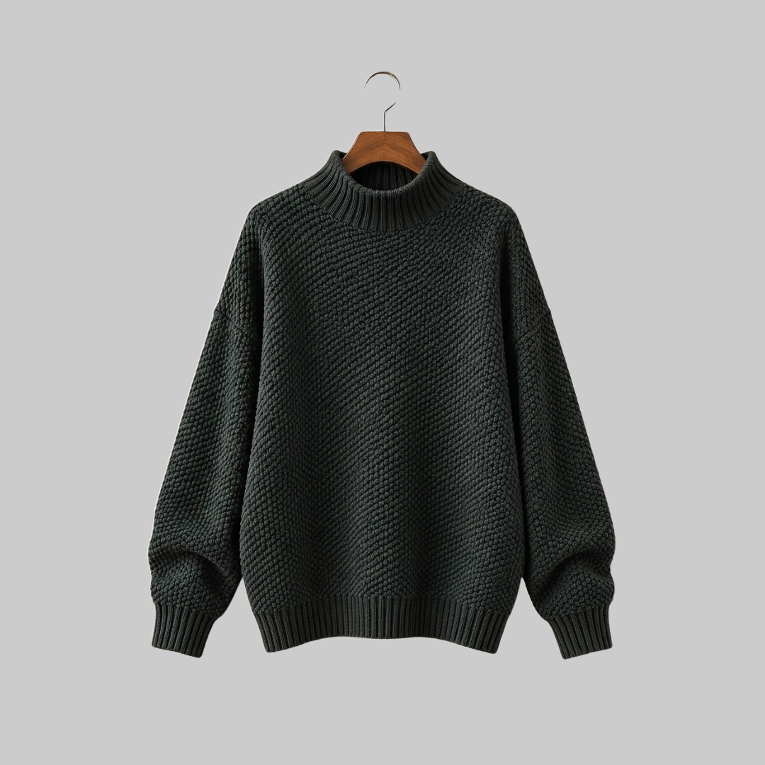 Amaya Classic Mock Neck Sweater