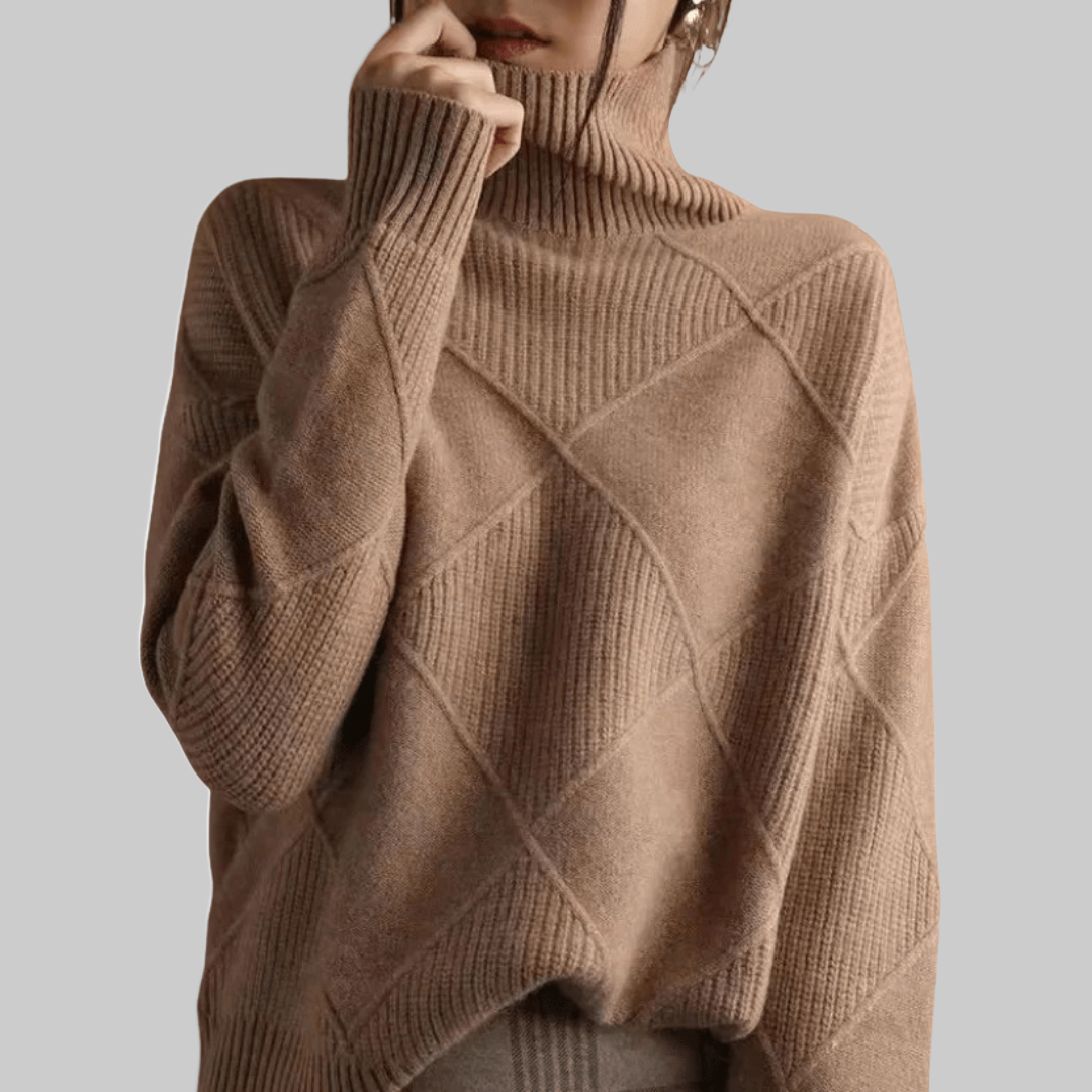Elaine™ Textured Turtleneck Sweater