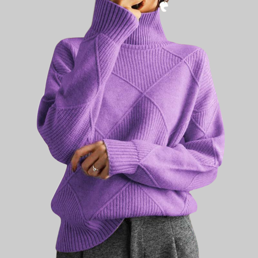 Elaine™ Textured Turtleneck Sweater