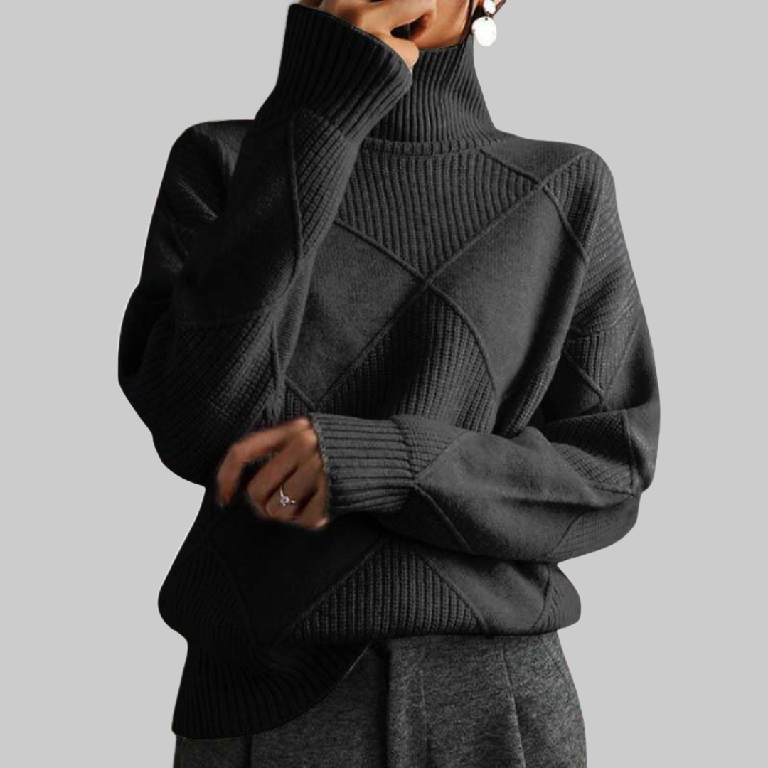 Elaine™ Textured Turtleneck Sweater