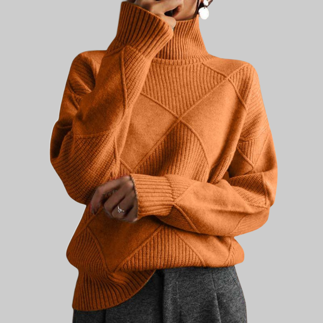 Elaine™ Textured Turtleneck Sweater