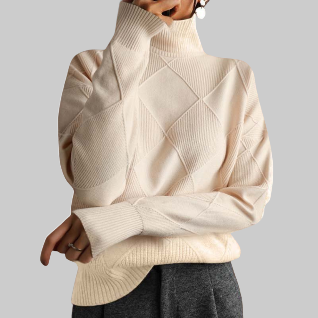 Elaine™ Textured Turtleneck Sweater