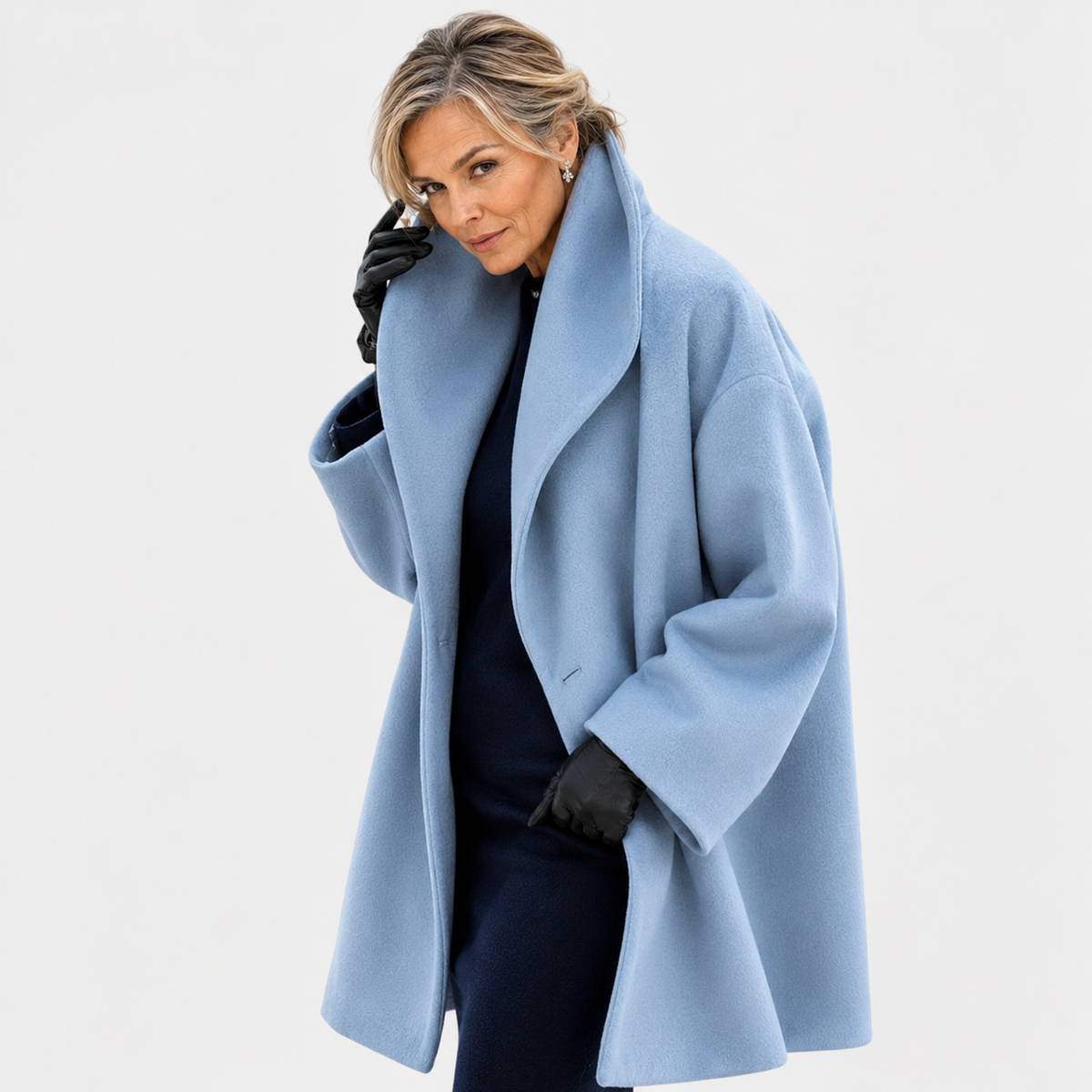Brigitta Oversized Wide-Collar Winter Coat