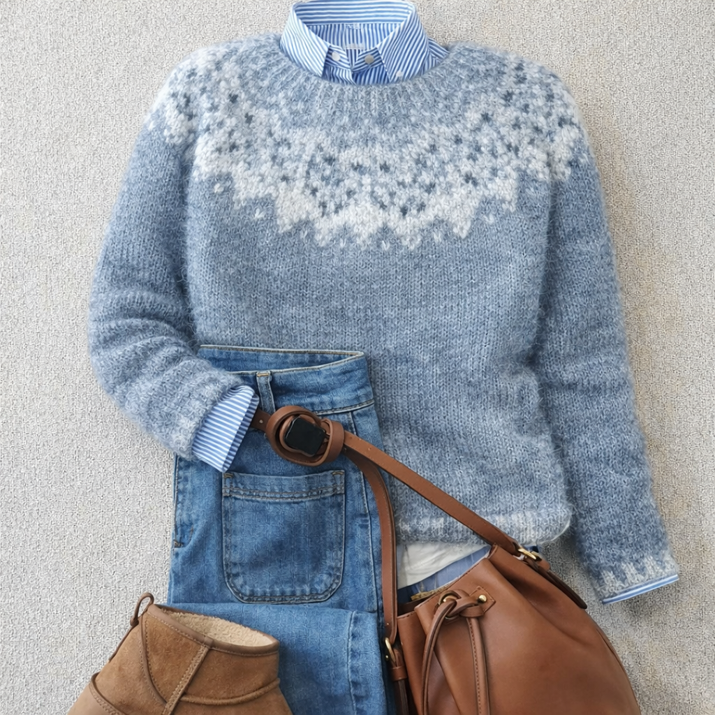 Snowflake Yoke Knit Sweater Dorothy