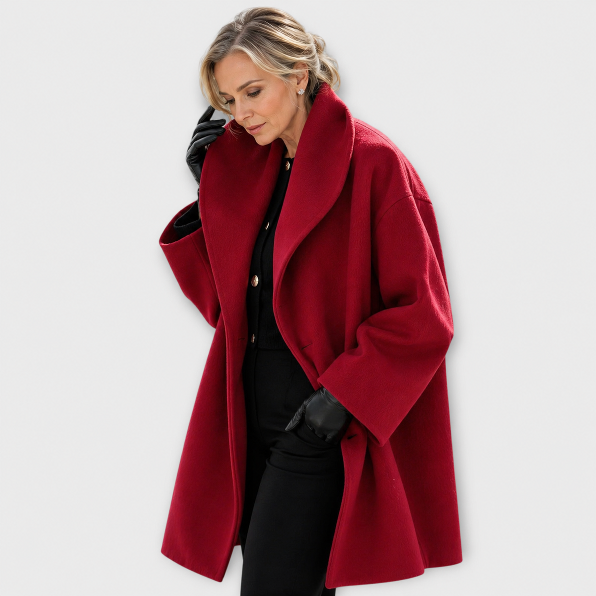 Brigitta Oversized Wide-Collar Winter Coat