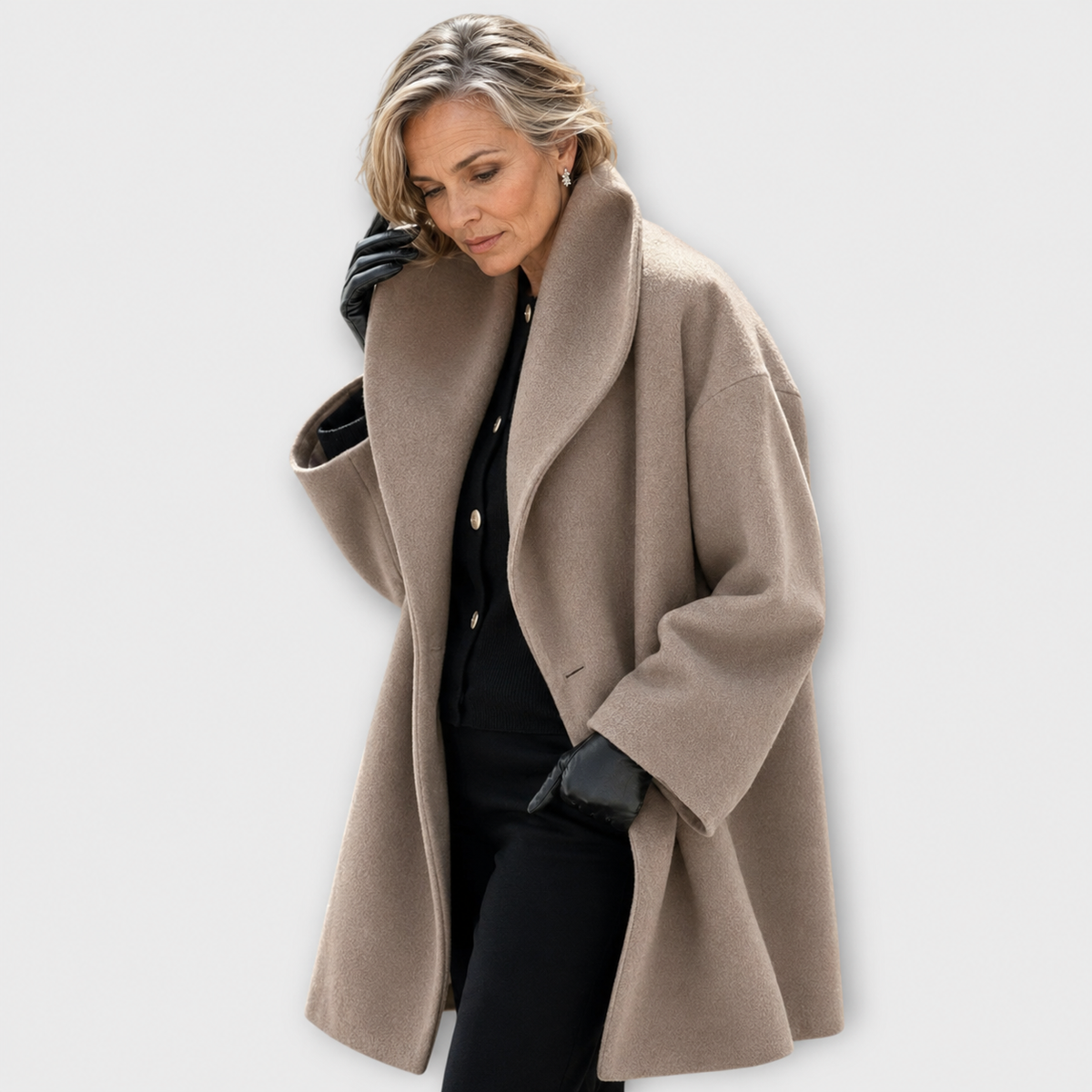 Brigitta Oversized Wide-Collar Winter Coat