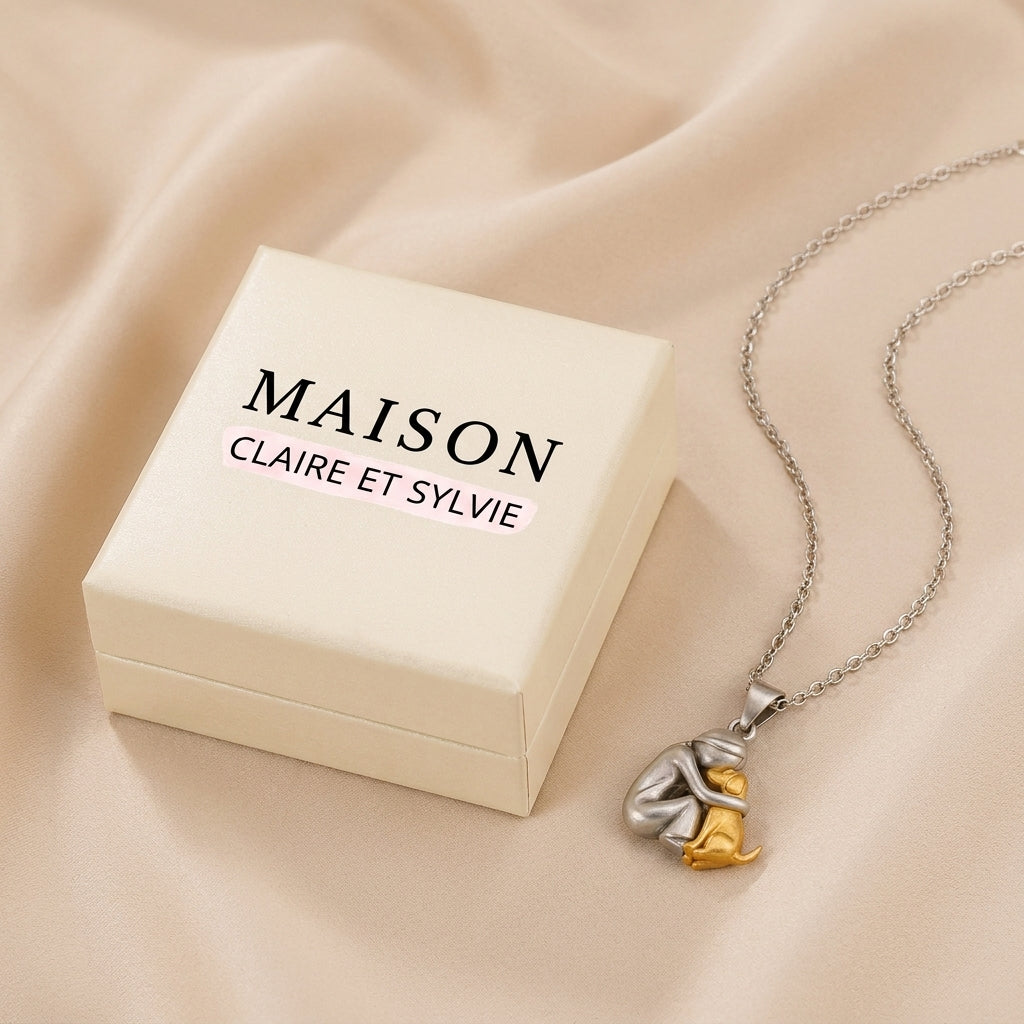 Eternal Embrace | Pet Silhouette Necklace