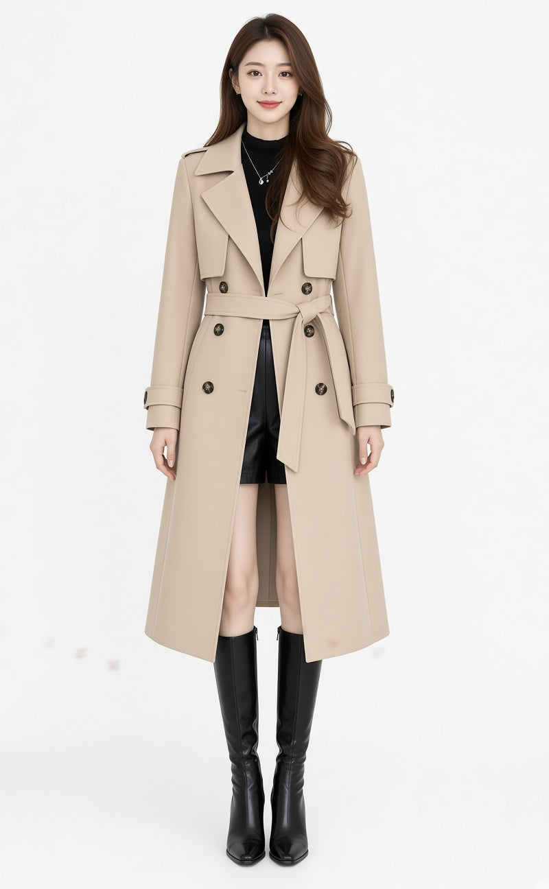 Charlotte™ Elegant Long Trench Coat