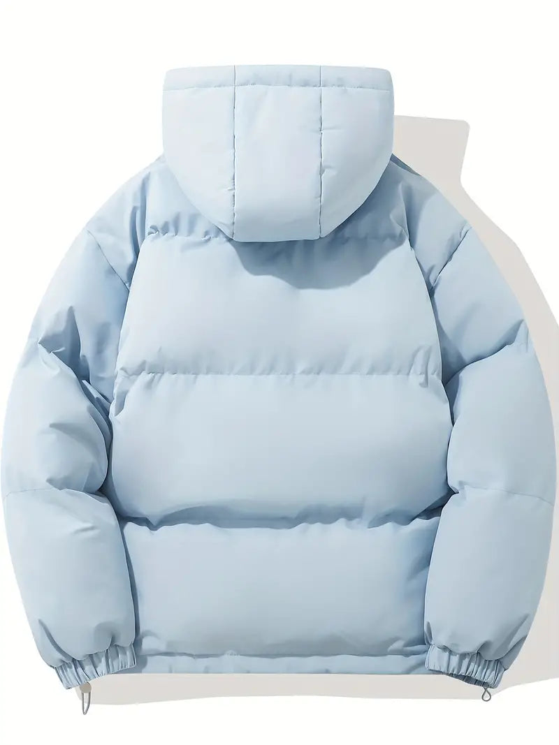 Women's Puffer Jacket, Oversized Hooded Quilted Zip-Up