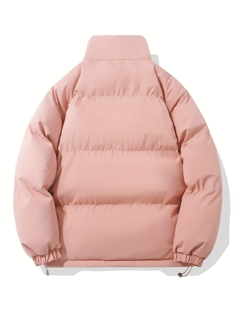 Women's Puffer Jacket, Oversized Hooded Quilted Zip-Up