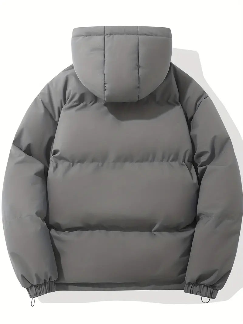 Women's Puffer Jacket, Oversized Hooded Quilted Zip-Up