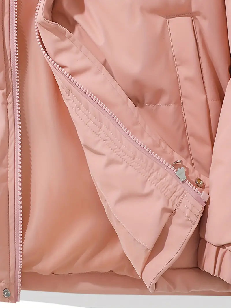 Women's Puffer Jacket, Oversized Hooded Quilted Zip-Up