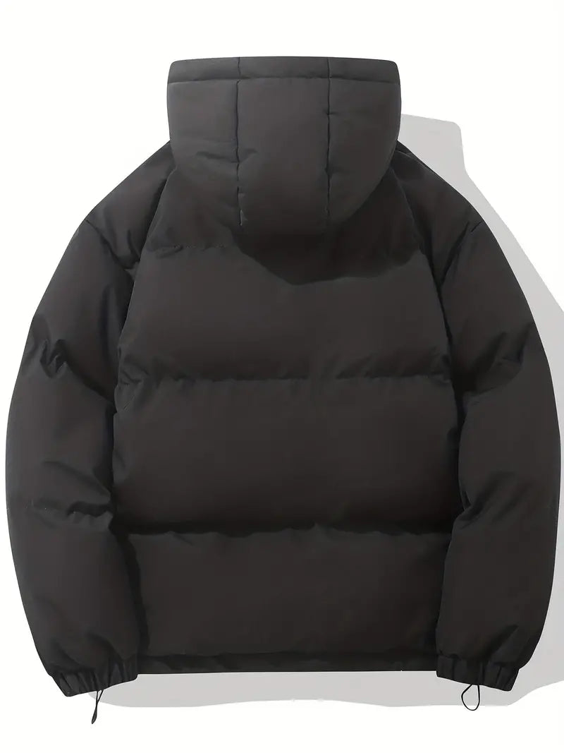 Women's Puffer Jacket, Oversized Hooded Quilted Zip-Up