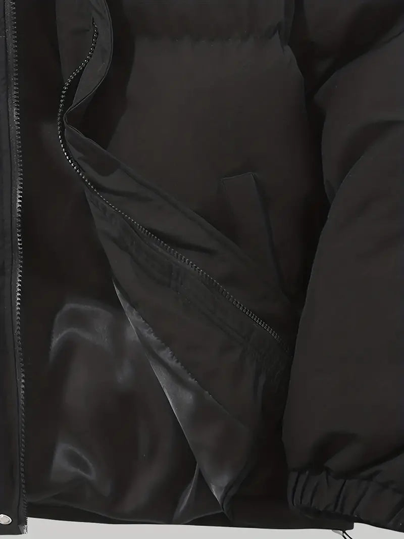 Women's Puffer Jacket, Oversized Hooded Quilted Zip-Up