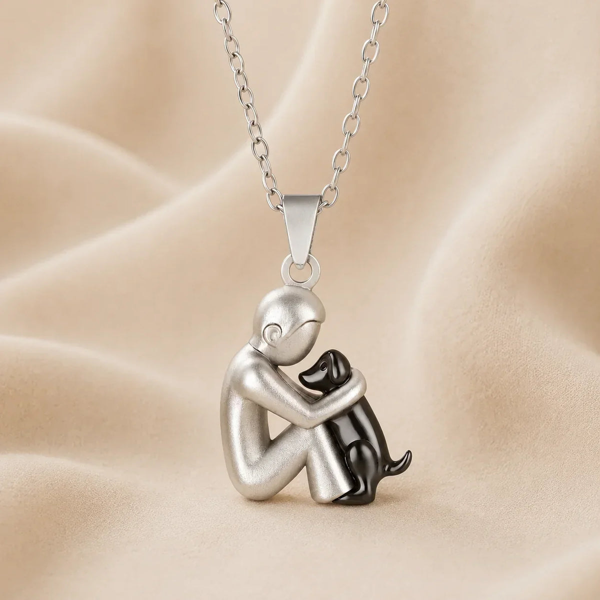 Eternal Embrace | Pet Silhouette Necklace