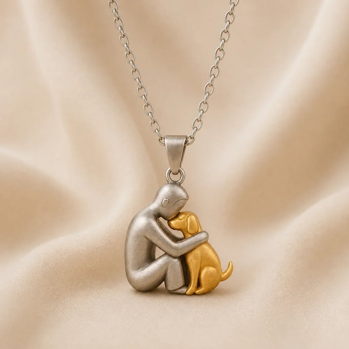 Eternal Embrace | Pet Silhouette Necklace