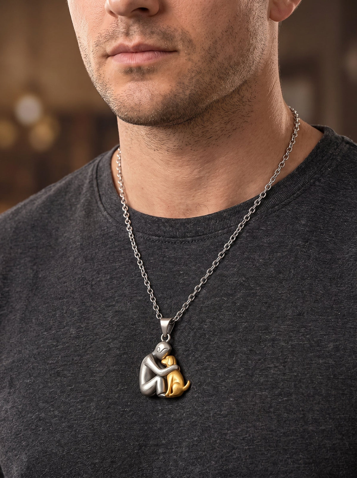 Eternal Embrace | Pet Silhouette Necklace