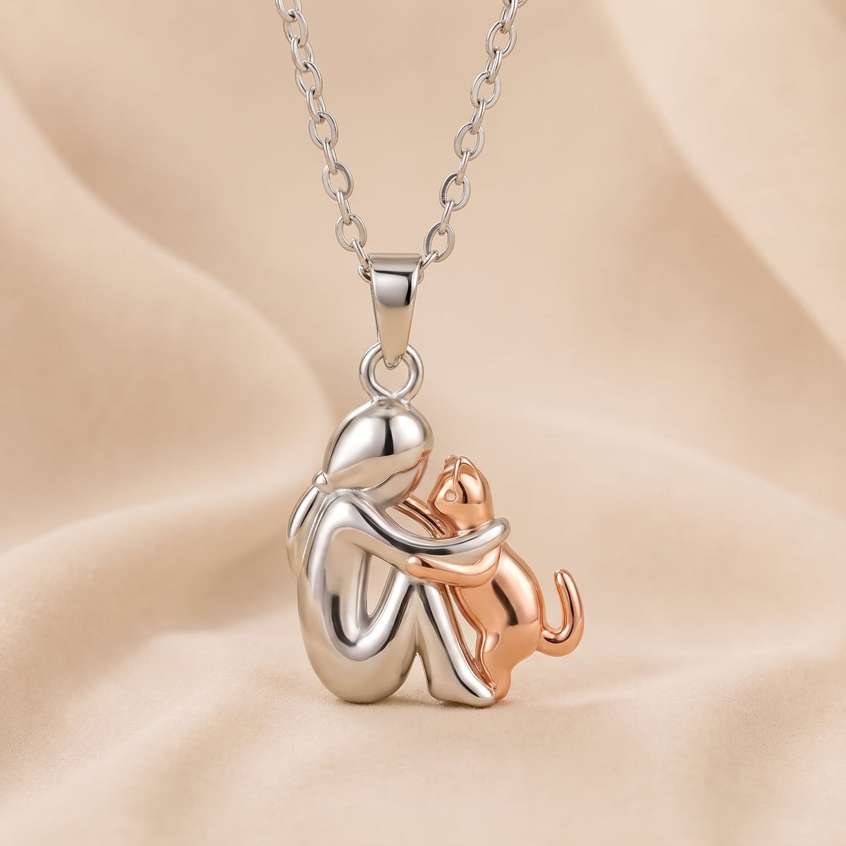 Eternal Embrace | Pet Silhouette Necklace