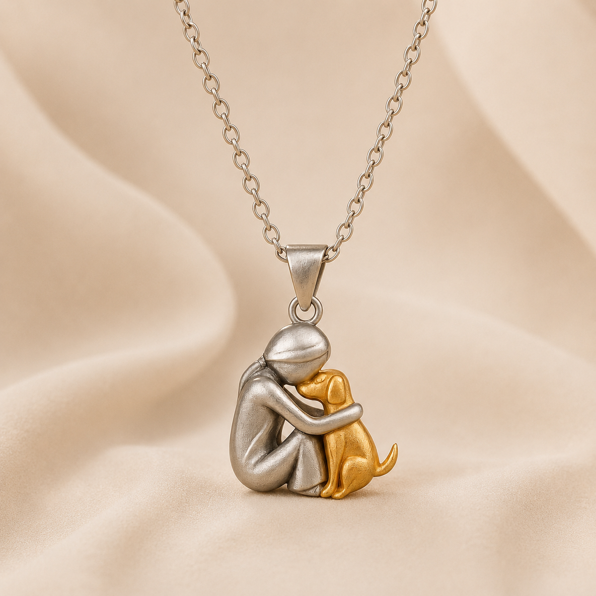 Eternal Embrace | Pet Silhouette Necklace