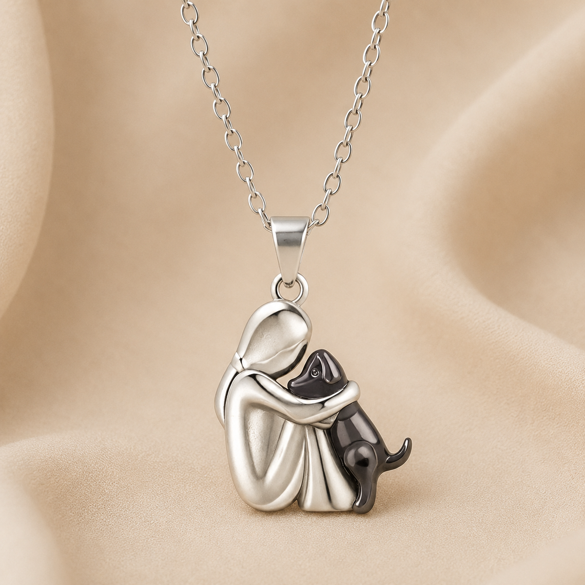Eternal Embrace | Pet Silhouette Necklace