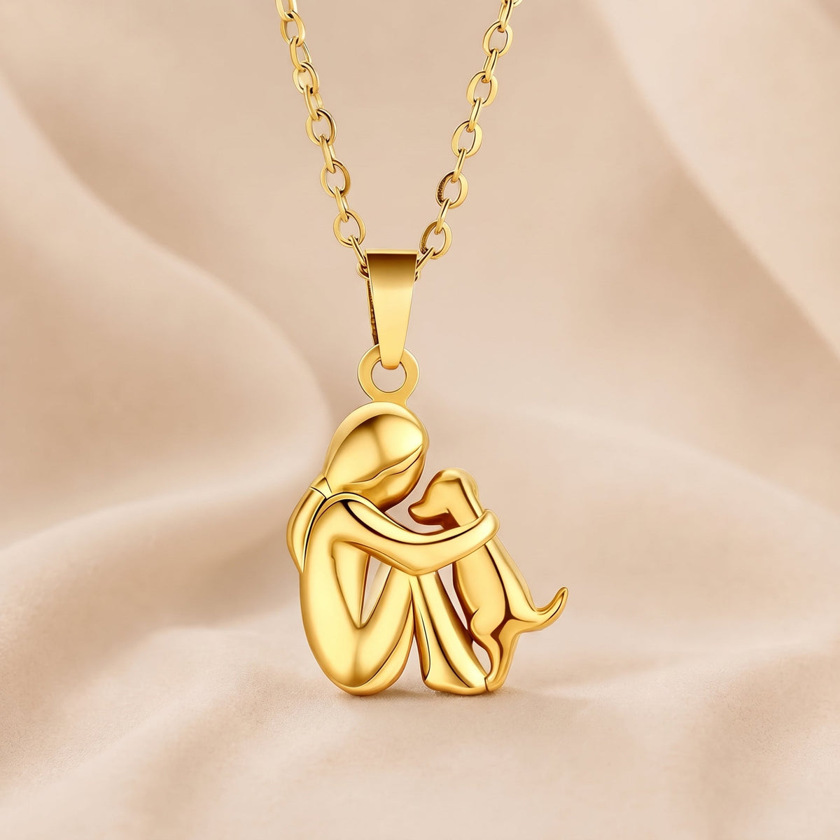 Eternal Embrace | Pet Silhouette Necklace