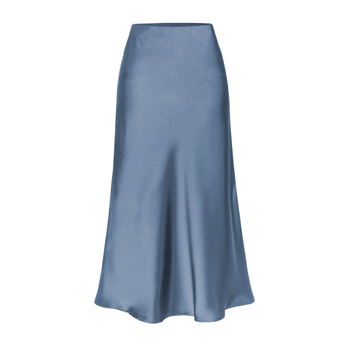 Women's Midi Skirt, Bias Cut High Waist Flared Silhouette