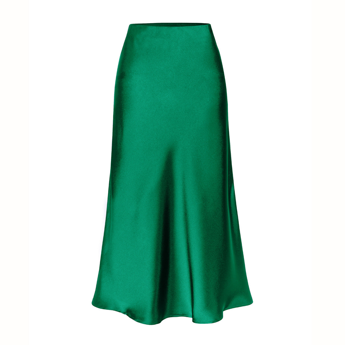 Women's Midi Skirt, Bias Cut High Waist Flared Silhouette