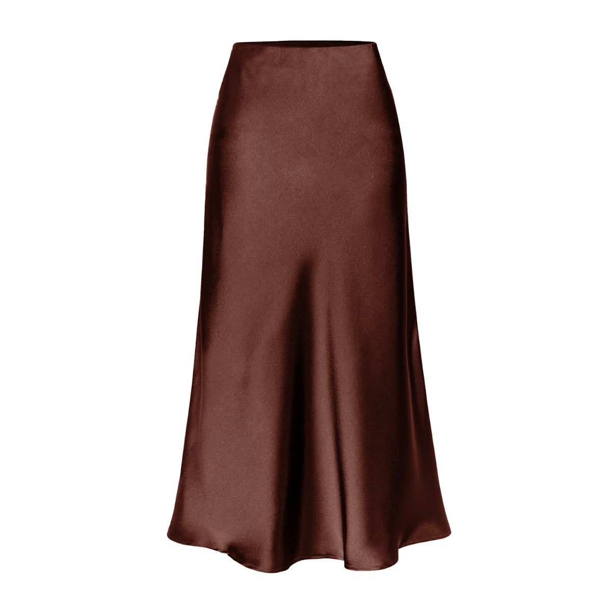 Women's Midi Skirt, Bias Cut High Waist Flared Silhouette