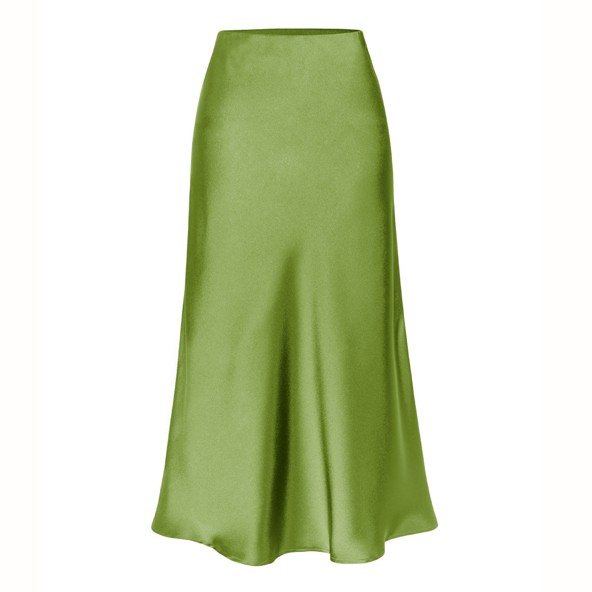 Women's Midi Skirt, Bias Cut High Waist Flared Silhouette